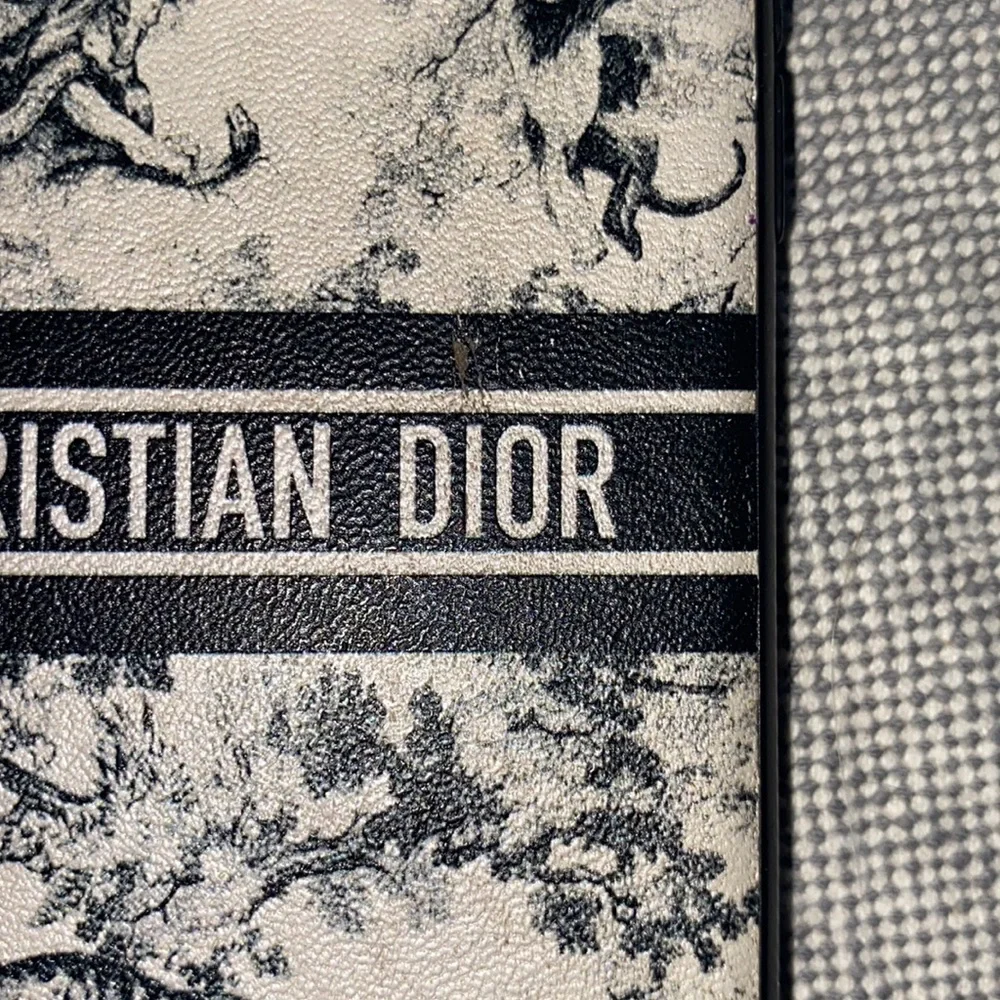 Apple Christian Dior Black and Cream Printed iPhone Case